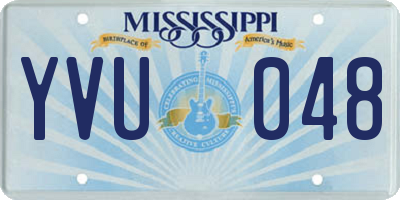 MS license plate YVU048