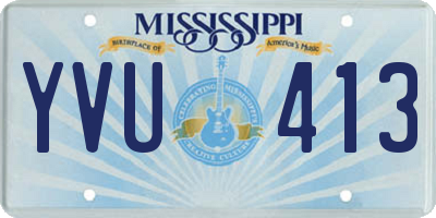 MS license plate YVU413