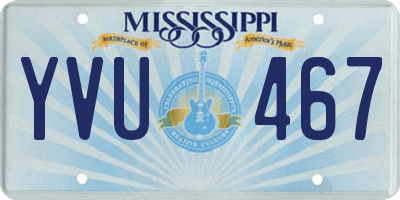 MS license plate YVU467