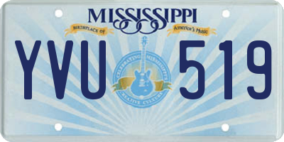 MS license plate YVU519