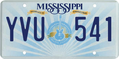 MS license plate YVU541
