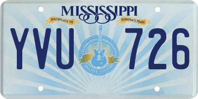 MS license plate YVU726