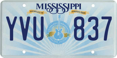 MS license plate YVU837