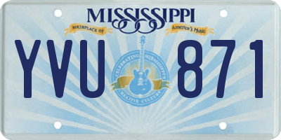 MS license plate YVU871