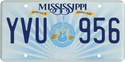 MS license plate YVU956