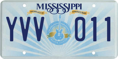MS license plate YVV011