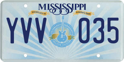 MS license plate YVV035