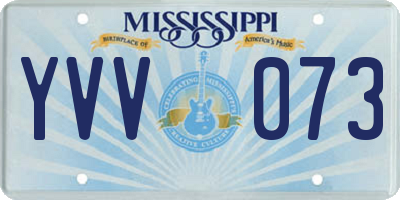 MS license plate YVV073