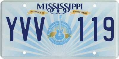 MS license plate YVV119
