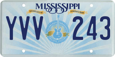 MS license plate YVV243