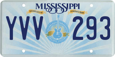 MS license plate YVV293