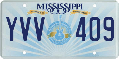 MS license plate YVV409