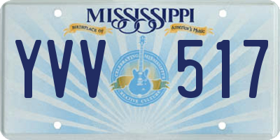 MS license plate YVV517