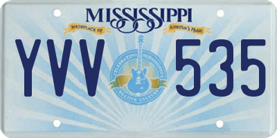 MS license plate YVV535