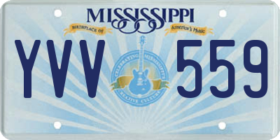 MS license plate YVV559