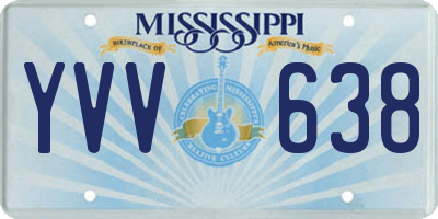 MS license plate YVV638