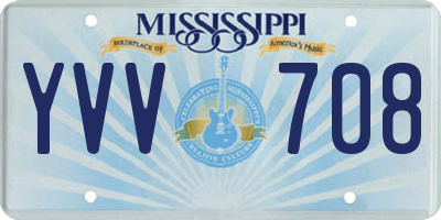 MS license plate YVV708