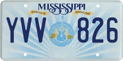 MS license plate YVV826