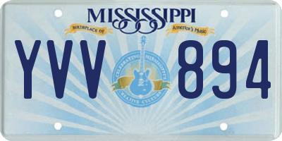 MS license plate YVV894