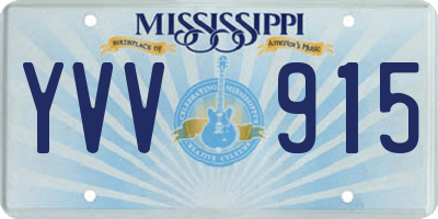 MS license plate YVV915