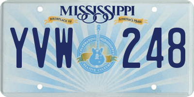 MS license plate YVW248