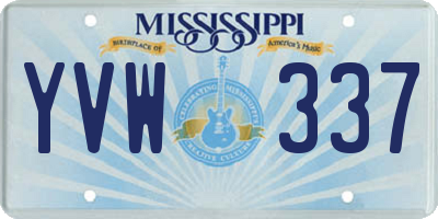 MS license plate YVW337