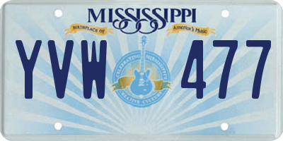 MS license plate YVW477