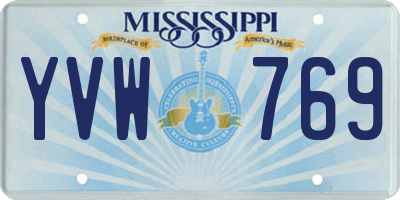 MS license plate YVW769