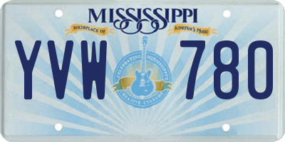 MS license plate YVW780
