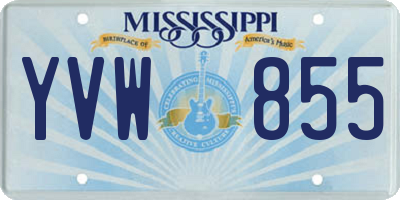 MS license plate YVW855