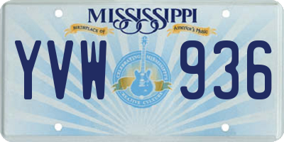 MS license plate YVW936