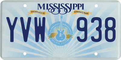 MS license plate YVW938