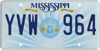 MS license plate YVW964