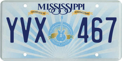 MS license plate YVX467