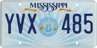 MS license plate YVX485