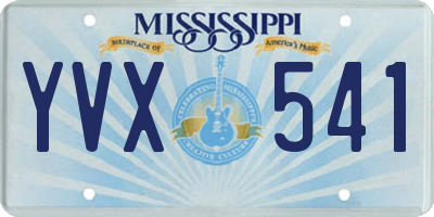 MS license plate YVX541