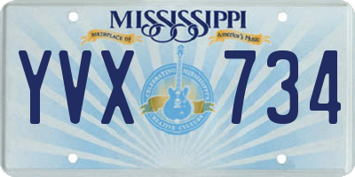 MS license plate YVX734