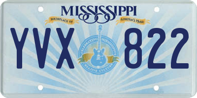 MS license plate YVX822