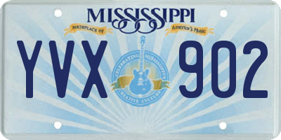 MS license plate YVX902