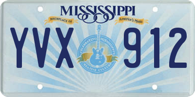 MS license plate YVX912