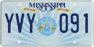 MS license plate YVY091