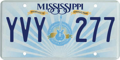 MS license plate YVY277