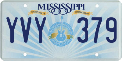 MS license plate YVY379