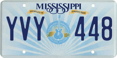 MS license plate YVY448