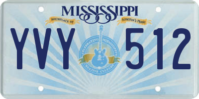 MS license plate YVY512
