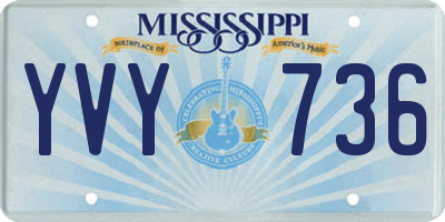 MS license plate YVY736