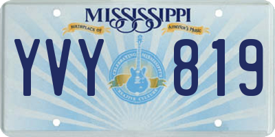 MS license plate YVY819