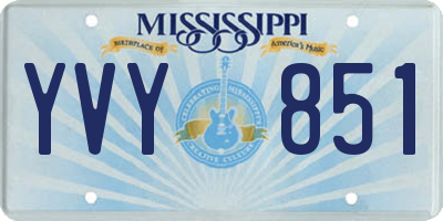 MS license plate YVY851