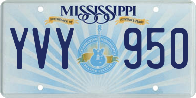 MS license plate YVY950