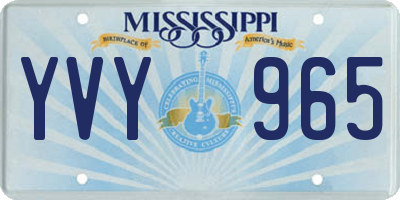 MS license plate YVY965
